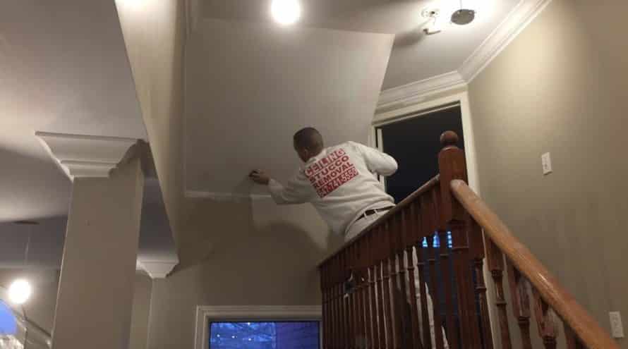 Popcorn Ceiling Removal - Becky's Farmhouse Machine to take off popcorn ceiling